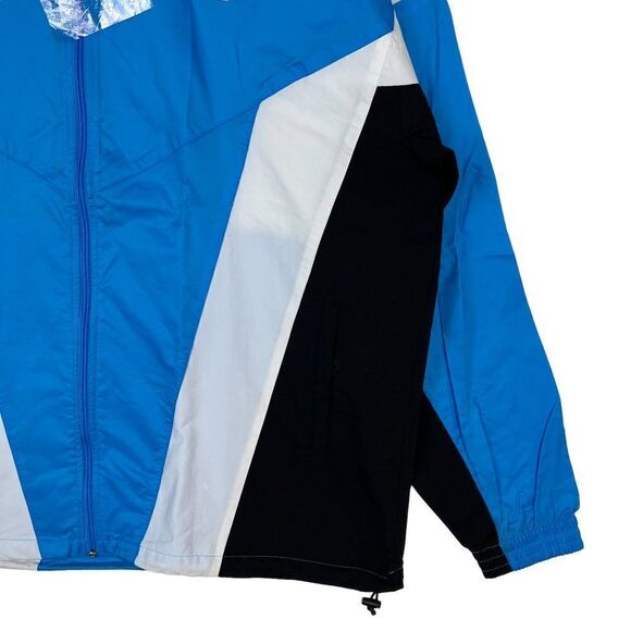 New Reebok Classic Men US XL Blue Windbreaker Track Jacket Zip Up Long Sleeve - Picture 11 of 16